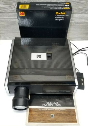 Kodak Carousel 850h 35mm Slide Projector W/ Carousel, Manual, Remote - Tested